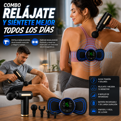 PISTOLA MASAJEADORA + PARCHE