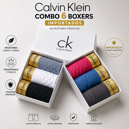 x6 Boxers IMPORTADOS Calvin Klein