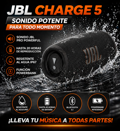 JBL Charge 5 A prueba de AGUA  💦